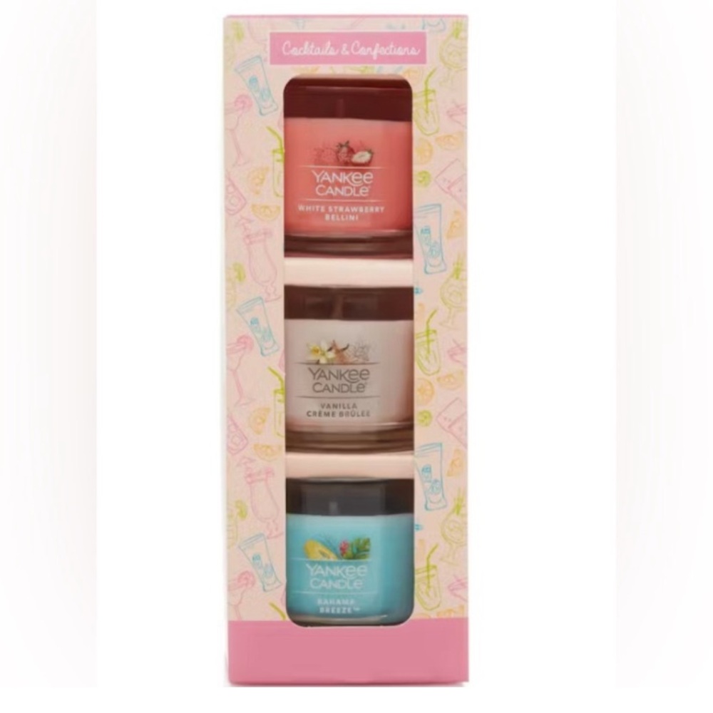 NWT Cocktails & Confections Set of 3 Yankee Candle